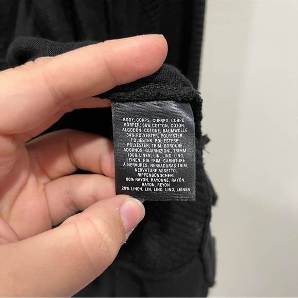 Anthropologie Vanessa Virginia Black Cavern Open Front Cardigan Casual Small - Picture 9 of 11